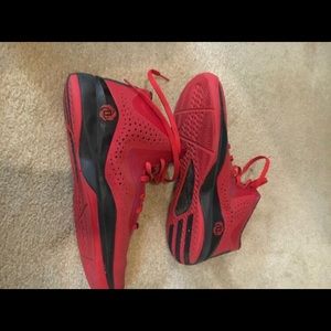 Red adidas. D-rose signature shoe. size 9.5